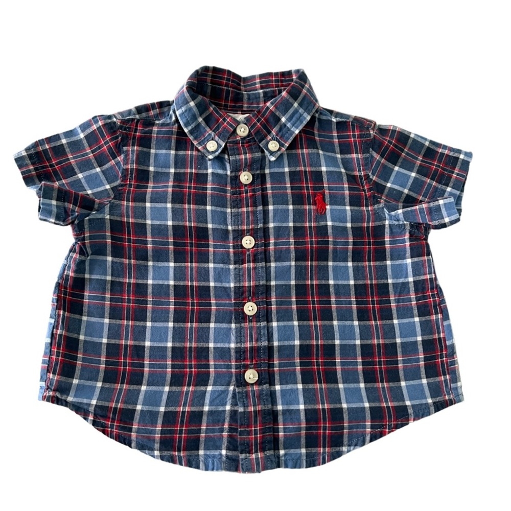 Ralph Lauren  Babies Plaid RL Shirt 3 mth EUC
